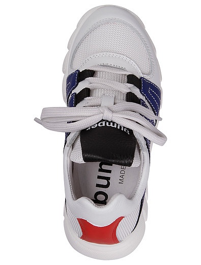 Белые кроссовки с синими кроссовками Bumper - 2101219970066 - Фото 5