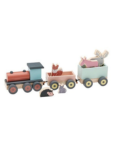 Деревянный поезд с животными Kids Concept - 7134520170356 - Фото 1