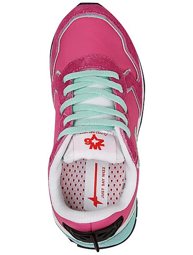 Розовые кроссовки из натуральной кожи с текстильными вставками W6YZ - 2104509071375 - Фото 4