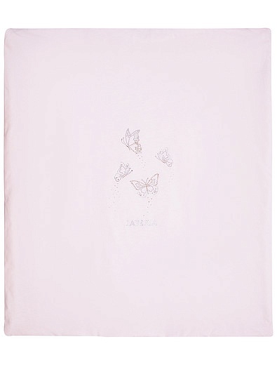 Комплект из комбинезона, шапочки и одеяла с декором бабочки La Perla - 3034509270012 - Фото 4
