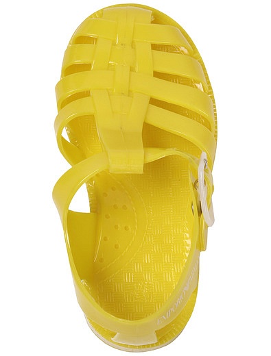 Желтые резиновые сандалии EMPORIO ARMANI - 2072829970053 - Фото 4