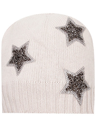Кремовая шапка из шерсти и кашемира «Звезды» Regina - 1352109980172 - Фото 1