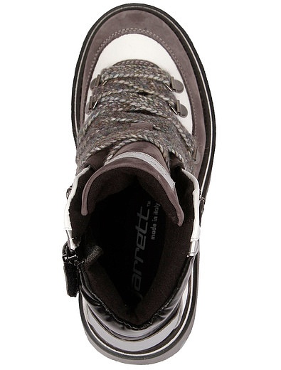 Высокие ботинки из натуральной кожи на шнуровке JARRETT - 2034509181906 - Фото 4