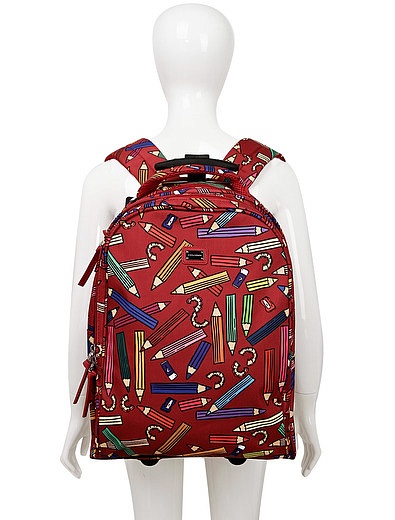 Рюкзак на колесах с принтом карандаши и точилки Dolce & Gabbana - 1501328980023 - Фото 6