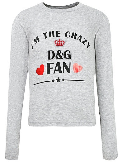 Лонгслив с принтом i'm the crazy d&amp;g fan Dolce & Gabbana - 4161709980546 - Фото 1