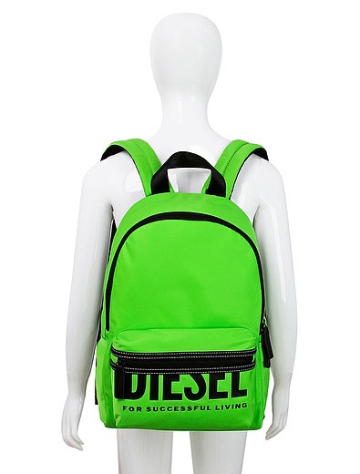Зеленый рюкзак с логотипом Diesel - 1504528170140 - Фото 2