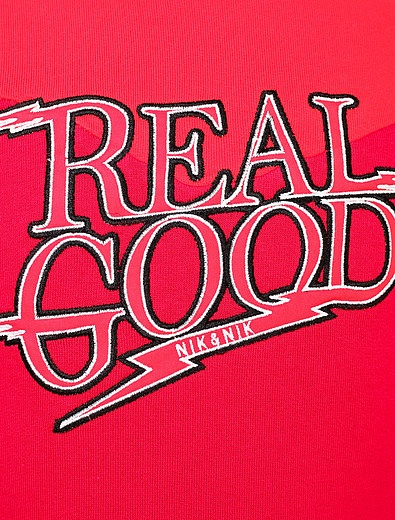 Красный хлопковый свитшот &quot;Real Good &quot; NIK & NIK - 0081309880517 - Фото 2