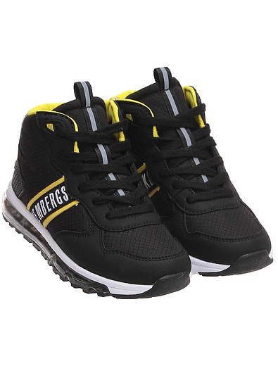 Черные кроссовки с желтой отделкой Bikkembergs - 2104519281467 - Фото 1