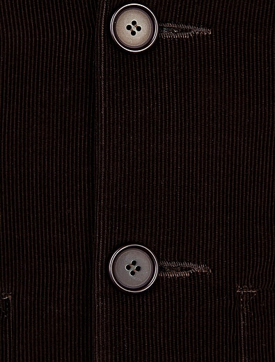 Коричневый вельветовый однобортный пиджак My Junior - 1331810880117 - Фото 3