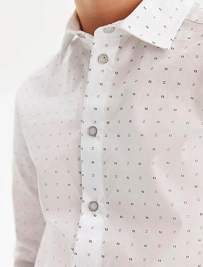 Хлопковая приталеная рубашка SILVER SPOON - 1014519280890 - Фото 3