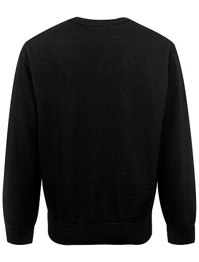 Черный джемпер из шерсти с логотипом Dolce & Gabbana - 1264519280493 - Фото 2