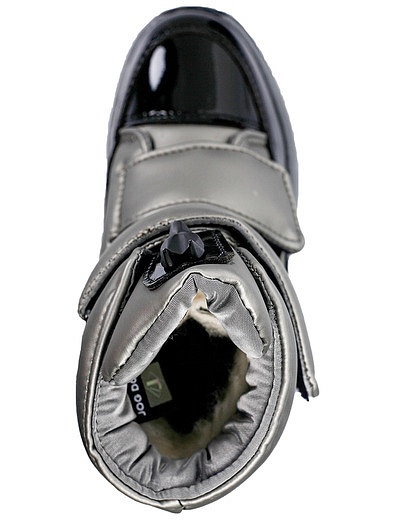 Серебряные ботинки на липучках Jog Dog - 2034509185423 - Фото 4