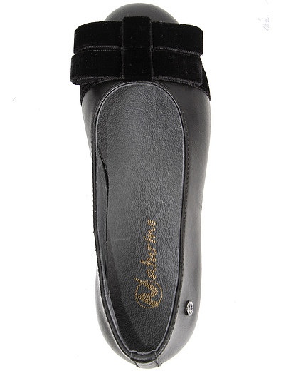 Черные туфли с бархатными бантами Naturino - 2011109980221 - Фото 4