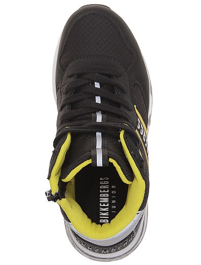 Черные кроссовки с желтой отделкой Bikkembergs - 2104519281467 - Фото 4