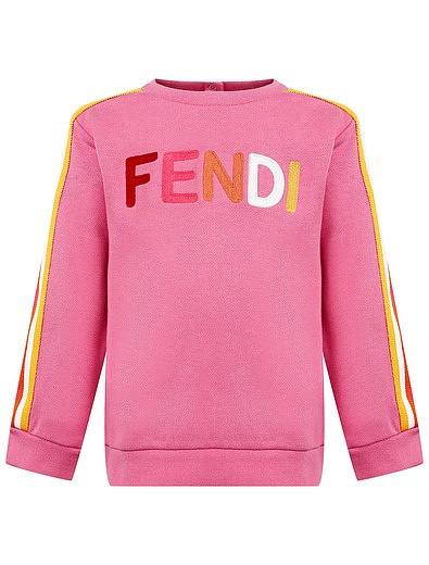 Розовый свитшот с ярким логотипом Fendi - 0084509170587 - Фото 1