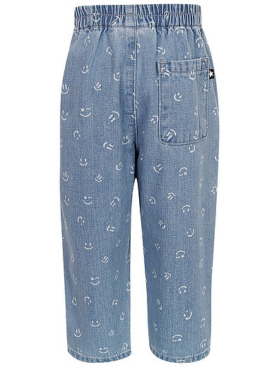 Хлопковые джинсы со смайлами MOLO - 1164519370579 - Фото 2
