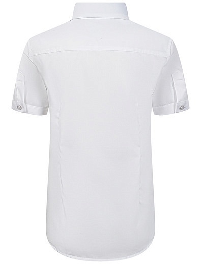 Белая рубашка с коротким рукавом JUNIOR REPUBLIC - 1014510180090 - Фото 2