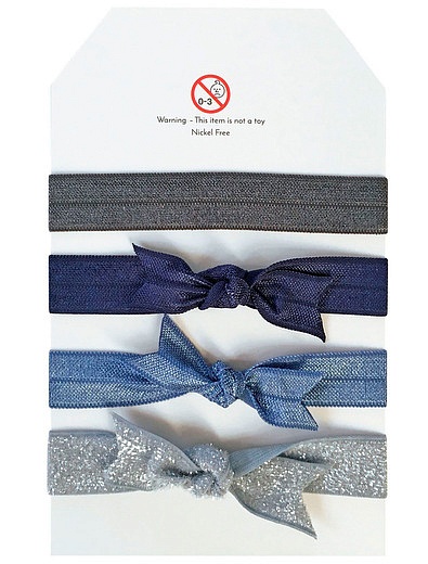Набор из 4-х синих резинок для волос Milledeux - 4884500080634 - Фото 2