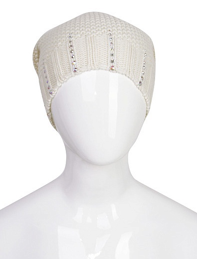 Белая шапка из шерсти и кашемира Regina - 1352109880298 - Фото 2