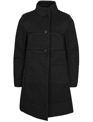 Черное стеганое пальто NAUMI - 1124509870014 - Фото 1