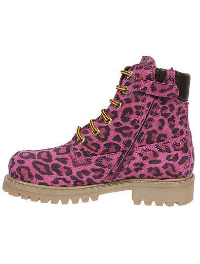 Розовые леопардовые ботинки GALLUCCI - 2034509181487 - Фото 3