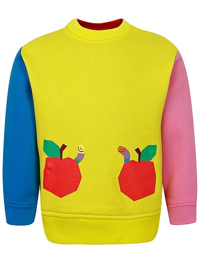 Разноцветный свитшот с яблоками Stella McCartney - 0084509283737 - Фото 1