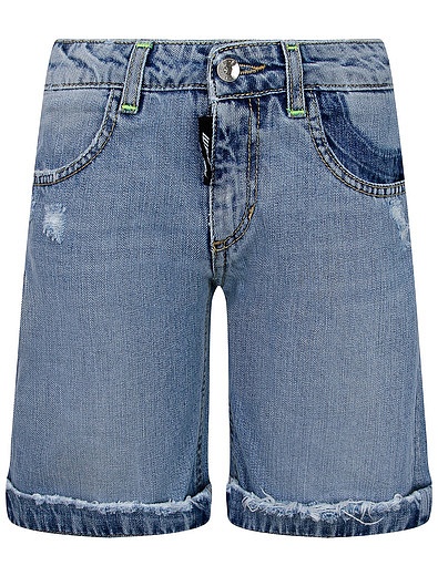 Шорты джинсовые с подворотами MSGM - 1414519171318 - Фото 1