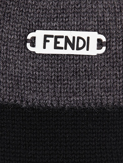 Перчатки с вышивкой фирменных глаз Fendi - 1191119880054 - Фото 2