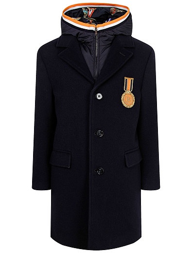 однобортное пальто с внутренним поховиком-жилетом Dolce & Gabbana - 1124519080434 - Фото 1