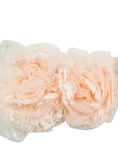 Белый пояс с розовыми цветами Aletta - 1641208870096 - Фото 2
