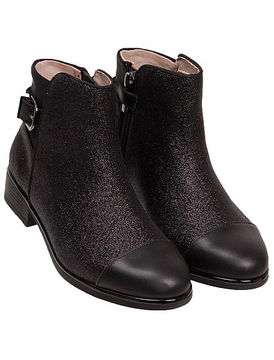 Чёрные блестящие ботинки Mayoral - 2031108980190 - Фото 1