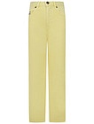 Светло-желтые хлопковые брюки - 1084509370832