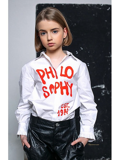 Блуза с надписью Philosophy - 1031209980434 - Фото 2