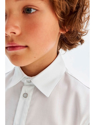 Белая рубашка с трикотажной спинкой SILVER SPOON - 1014519180480 - Фото 4