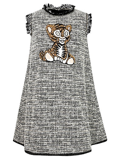 Платье с вышитым тигренком EIRENE - 1051709980222 - Фото 1