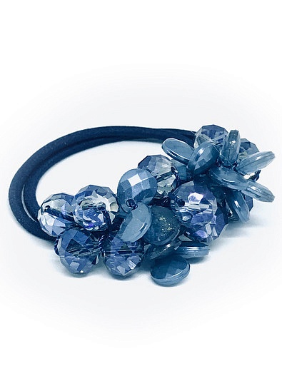 Резинка для волос с голубыми кристаллами Junefee - 4884500081730 - Фото 1
