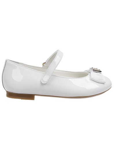 Белые туфли из лаковой кожи Dolce & Gabbana - 2014509387164 - Фото 2