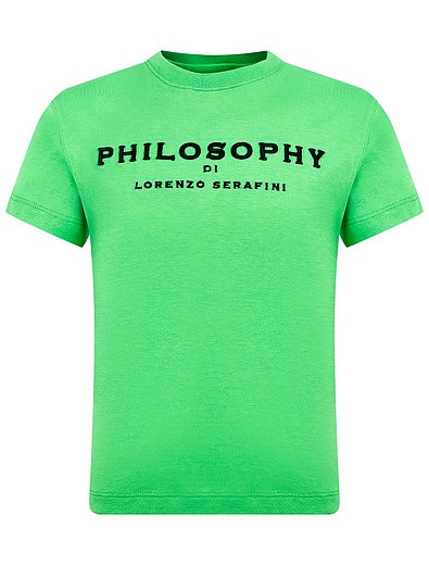 зелёная Футболка с логотипом Philosophy - 1134509274453 - Фото 1