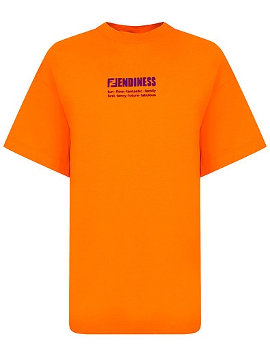 Оранжевая оверсайз футболка Fendi - 1134529271722 - Фото 1