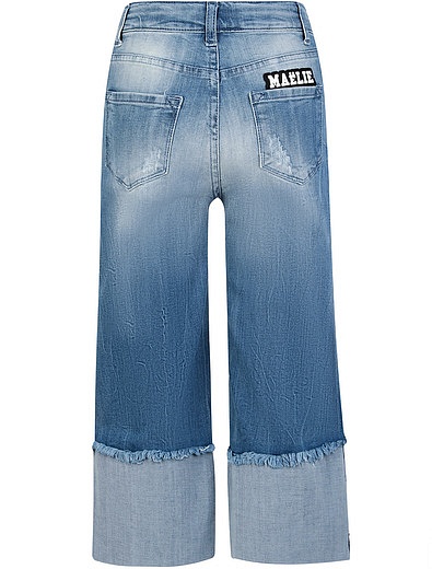 Голубые джинсы с подворотами MAELIE - 1161509970801 - Фото 3