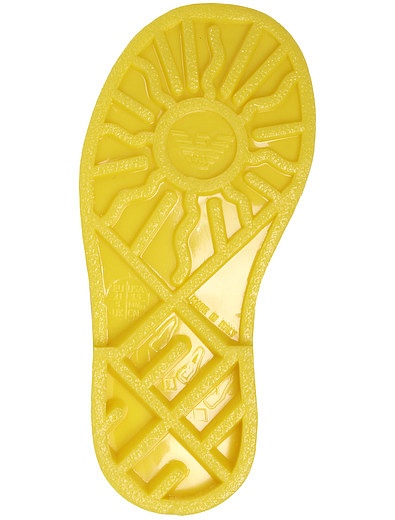 Желтые резиновые сандалии EMPORIO ARMANI - 2072829970053 - Фото 5