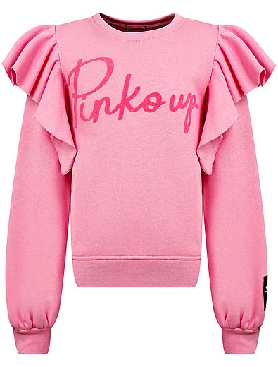 Розовый свитшот с оборками Pinko - 0084509182092 - Фото 1