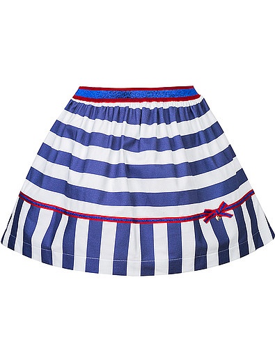 Хлопковая юбка в полоску Paesaggino - 1043809770155 - Фото 1