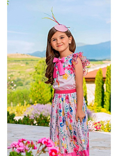 Плиссированная юбка с цветочным принтом EIRENE - 1044509172041 - Фото 3