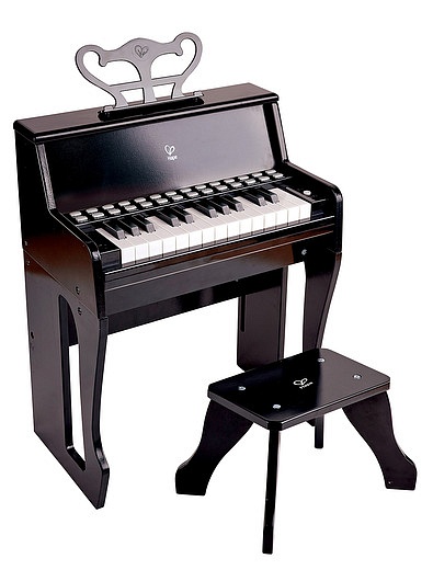 Музыкальная игрушка Пианино с табуреткой цв. Черный (Основная) Hape - 0664529270704 - Фото 1
