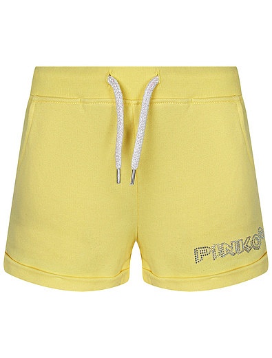 Хлопковые шорты с логотипом Pinko - 1414509174770 - Фото 1