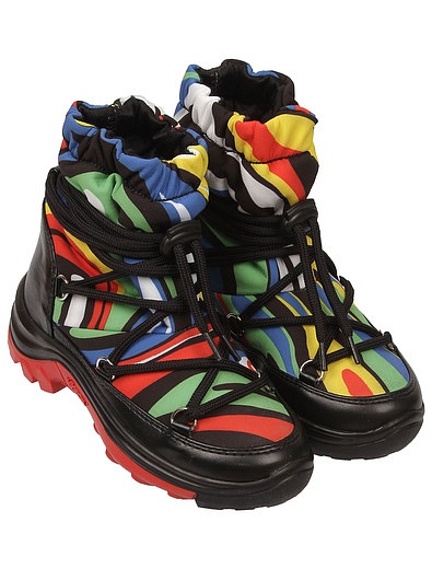 Ботинки дутые с разноцветным принтом Stella McCartney - 2034529180101 - Фото 1