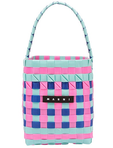 разноцветная пляжная сумка с логотипом Marni - 4134508270040 - Фото 1