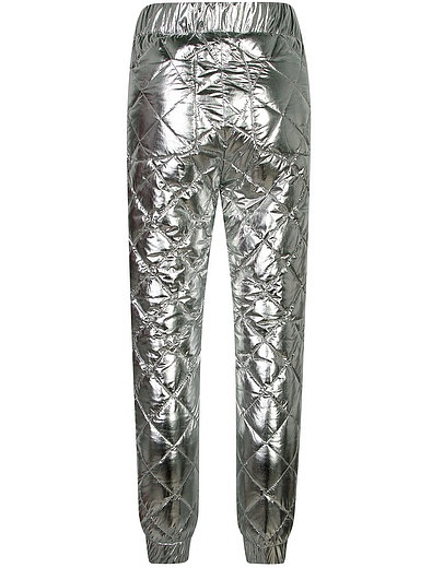 Стеганые серебряные утепленные брюки NAUMI - 1604209880013 - Фото 4