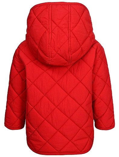 Красная стеганая куртка с капюшоном EMPORIO ARMANI - 1074529380089 - Фото 3